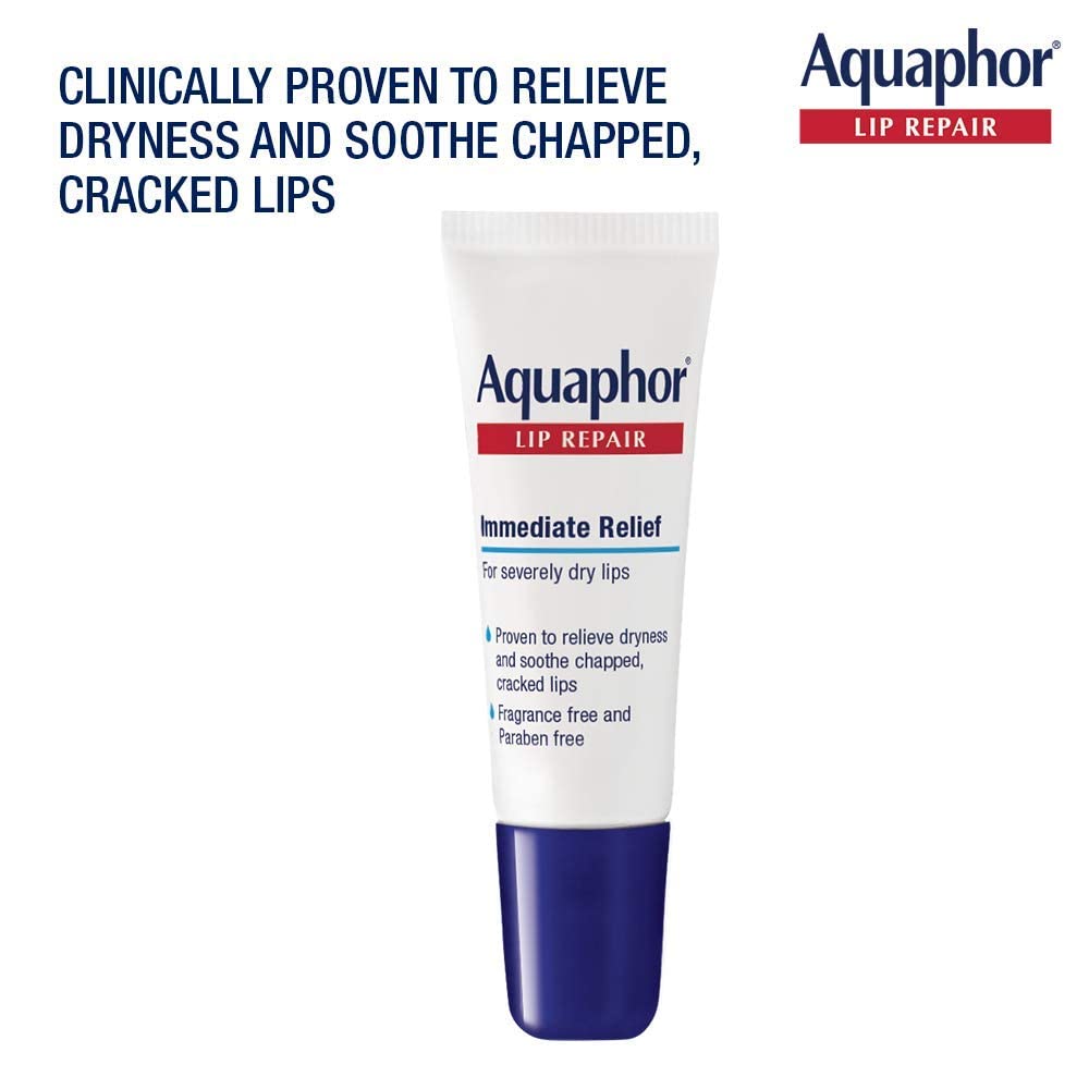 Back label of Aquaphor tube showing ingredient list and usage instructions