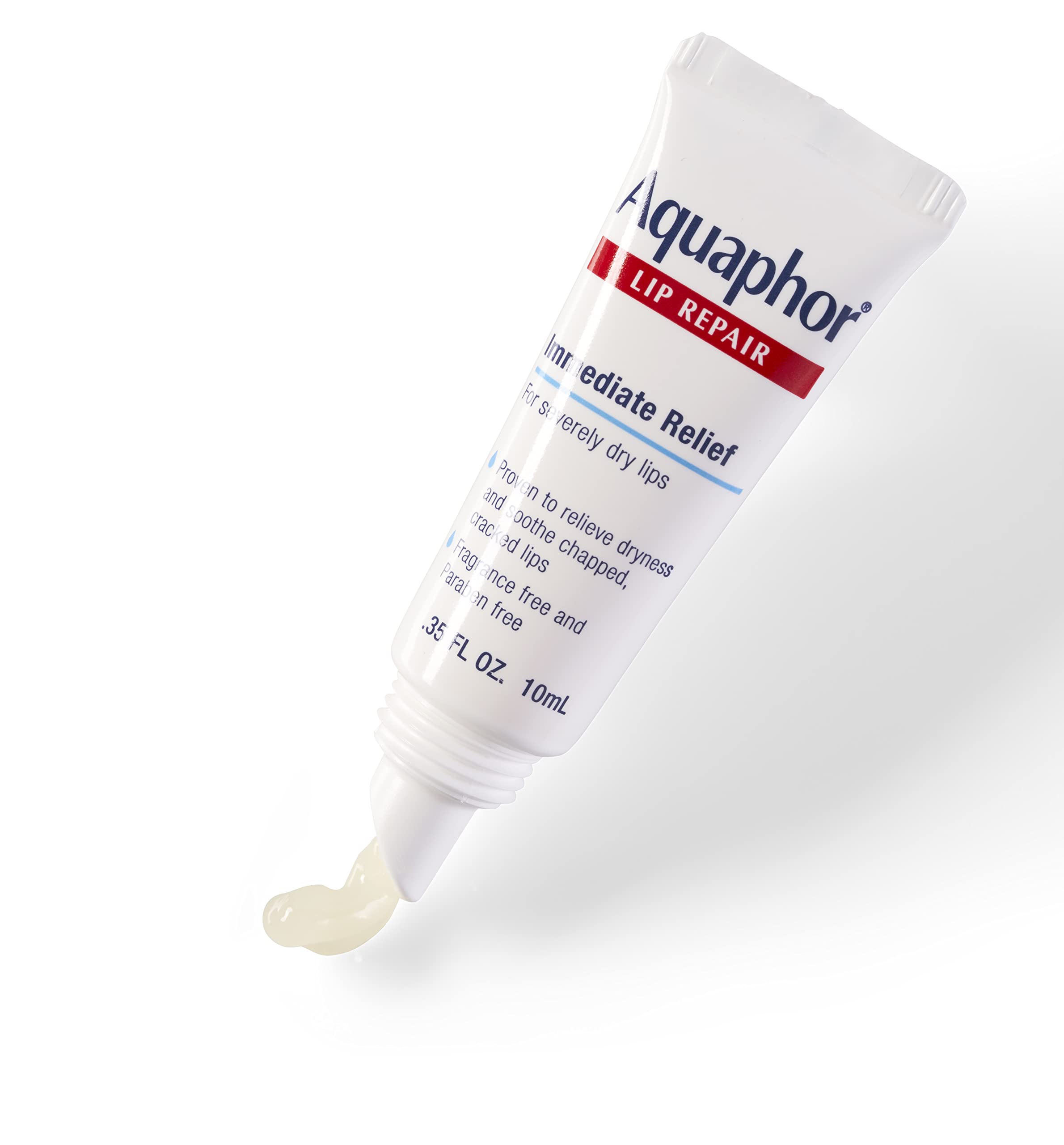 Aquaphor tube beside a makeup bag for daily lifestyle convenience