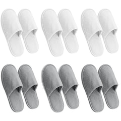AQUEENLY disposable slippers packaging shows six guest pairs ready for guests