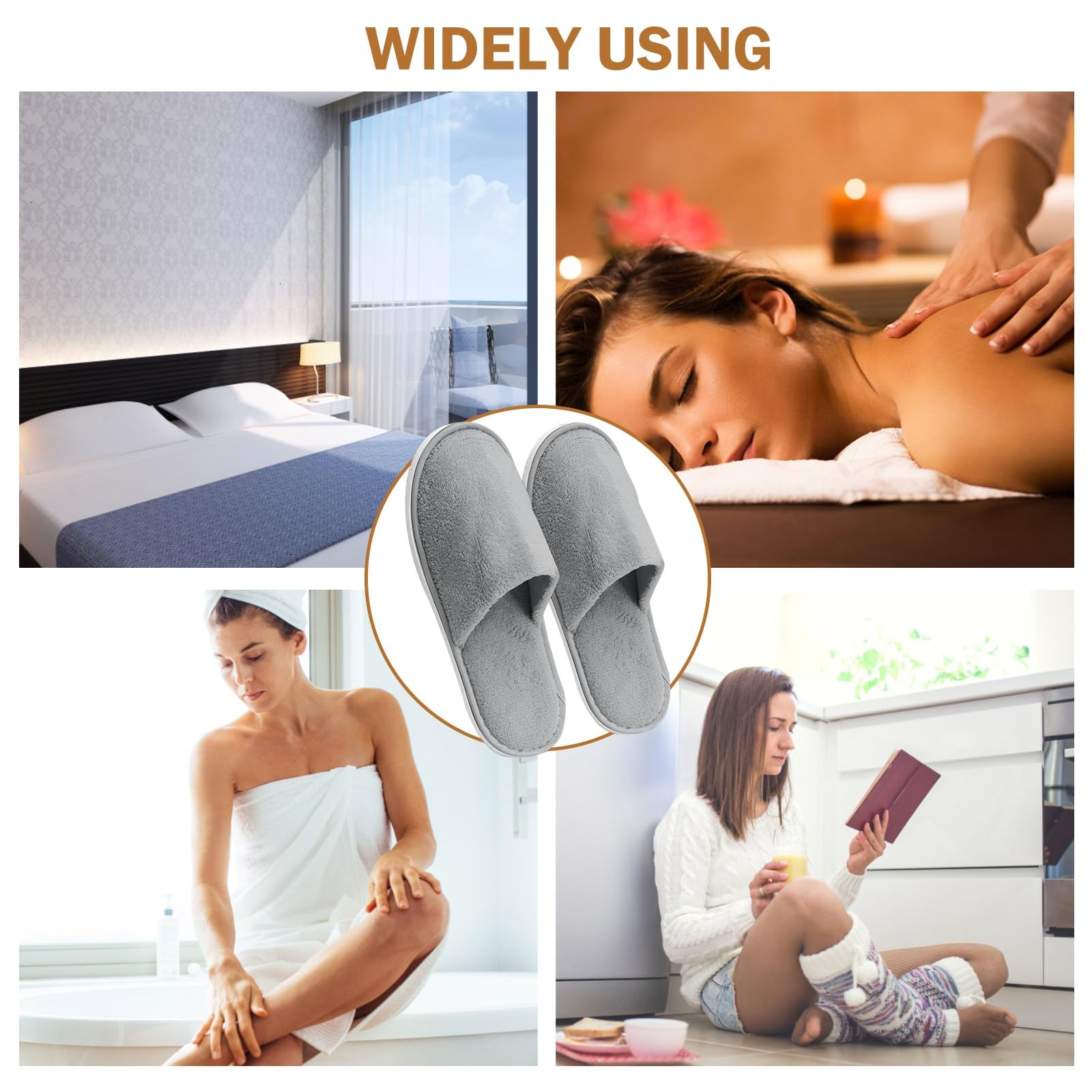 AQUEENLY disposable slippers two-color set offers versatile guest options