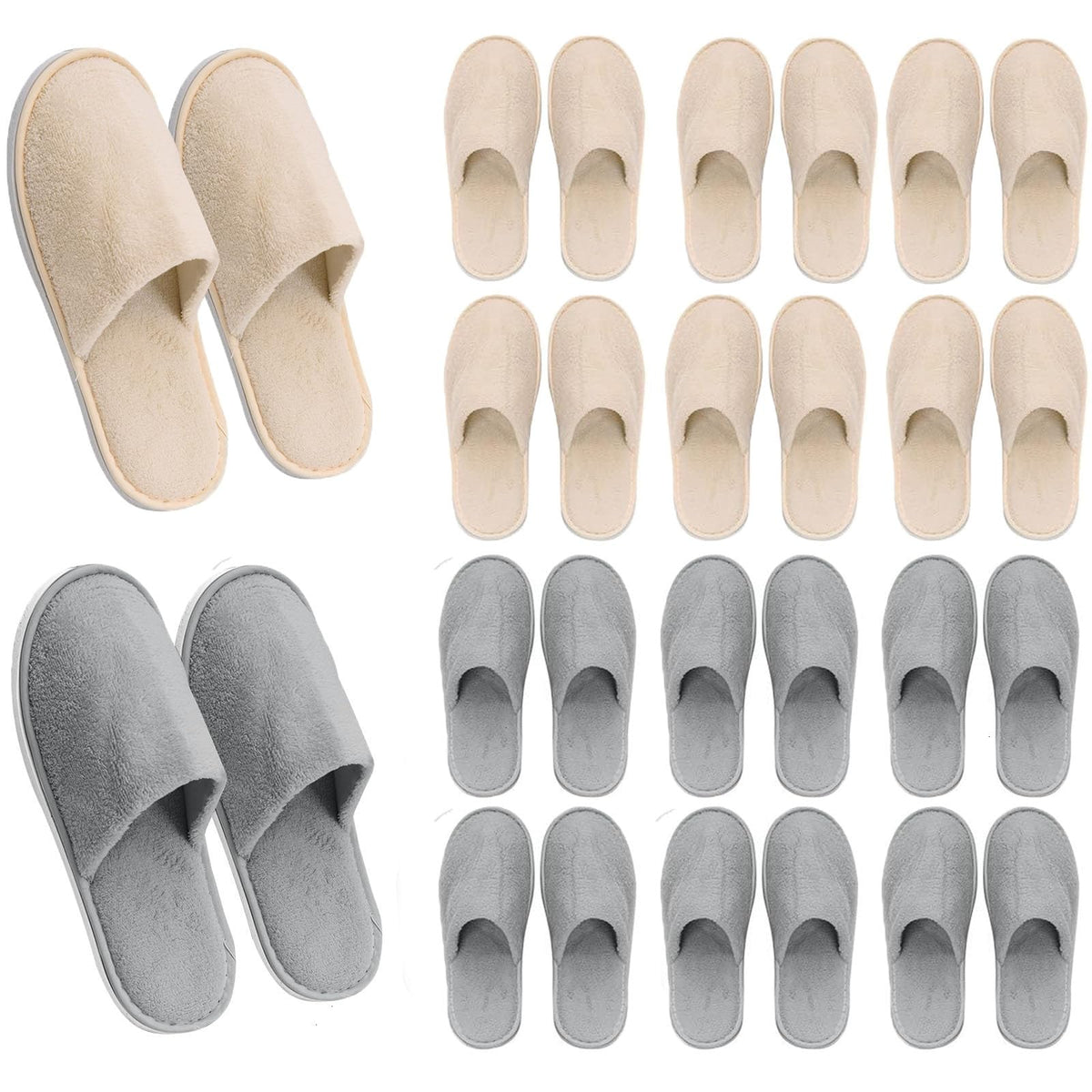 AQUEENLY house slippers pack6 colors, neatly boxed for easy guest gifting.