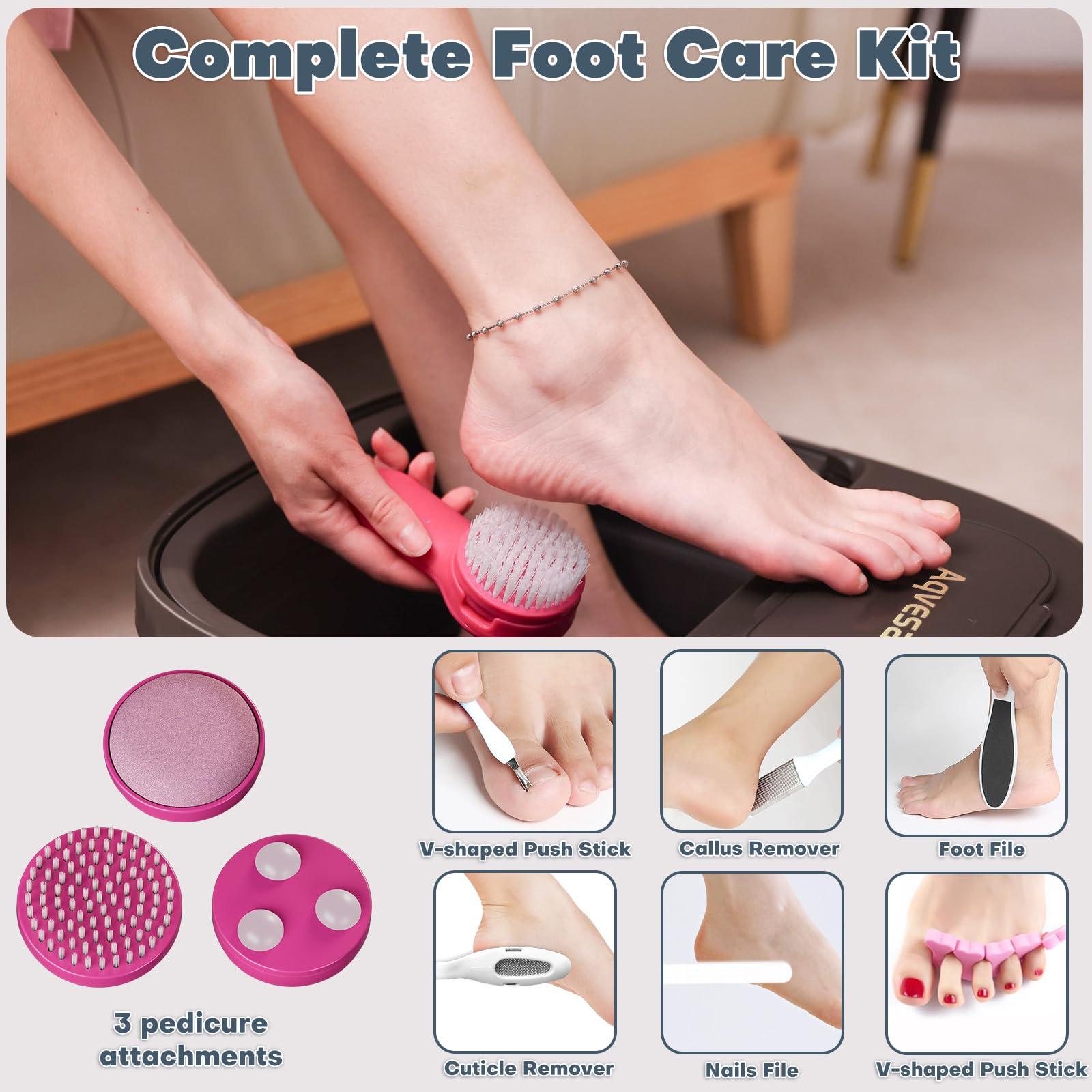 Aqvesane collapsible foot bath folded design saves space for storage.