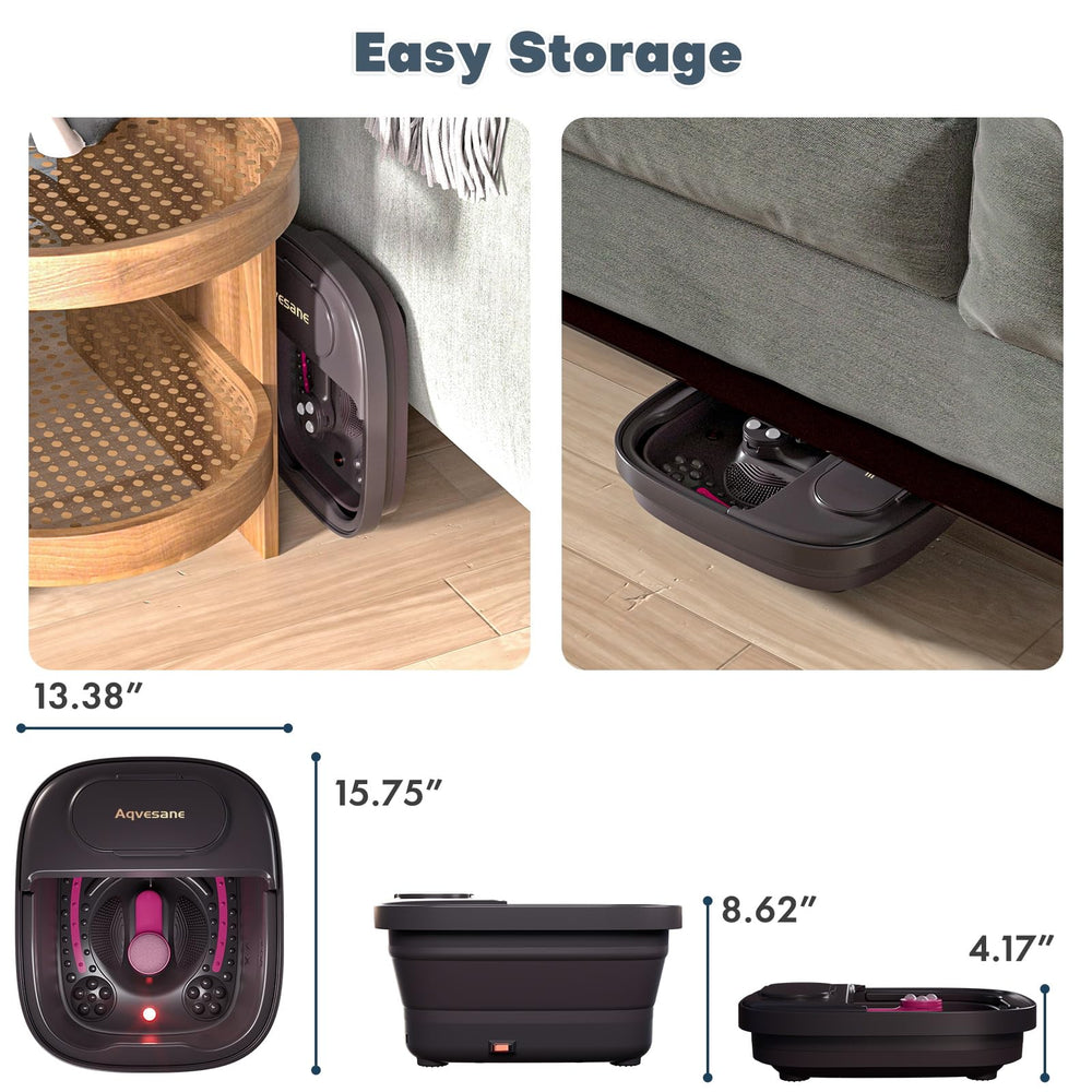 Aqvesane foot spa stability rod ensuring secure use during treatments.
