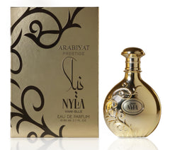 ARABIYAT PRESTIGE Nyla Vani-Elle bottle-front shows luxurious design and versatile daily fragrance use.