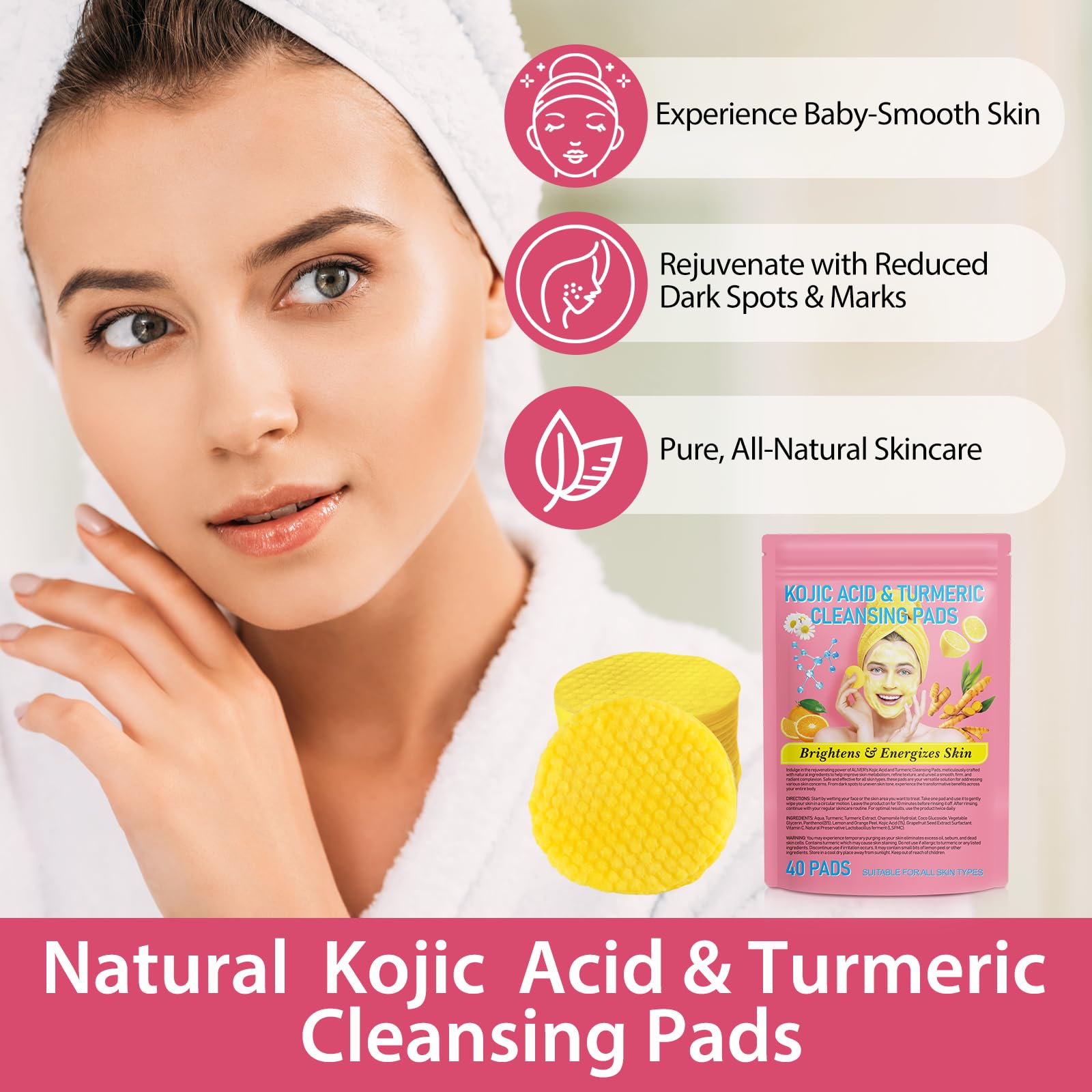 A r b c r n Turmeric Cleansing Pads dermatologist-tested confirmation of safety