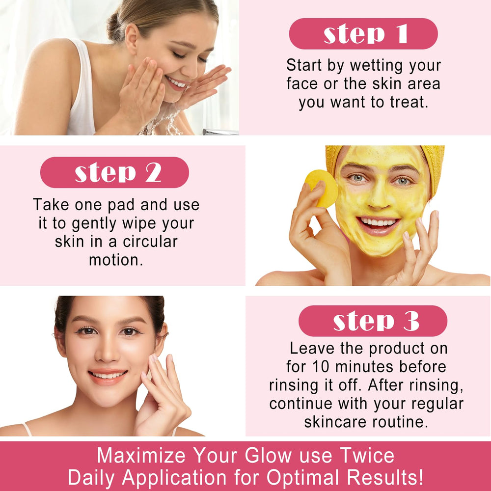 A r b c r n Turmeric Cleansing Pads packaging open for convenient single-use