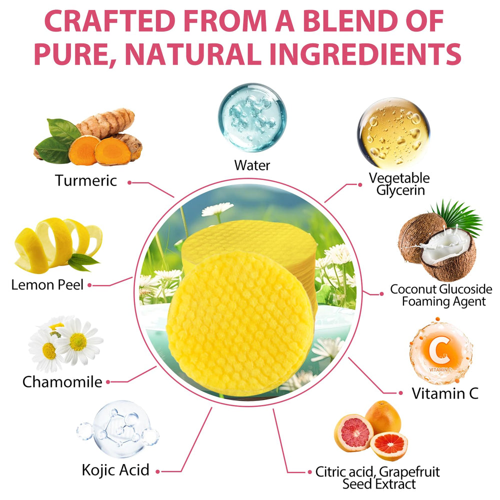 A r b c r n Turmeric Cleansing Pads pad close-up highlights dual-sided texture