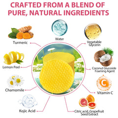 A r b c r n Turmeric Cleansing Pads pad close-up highlights dual-sided texture