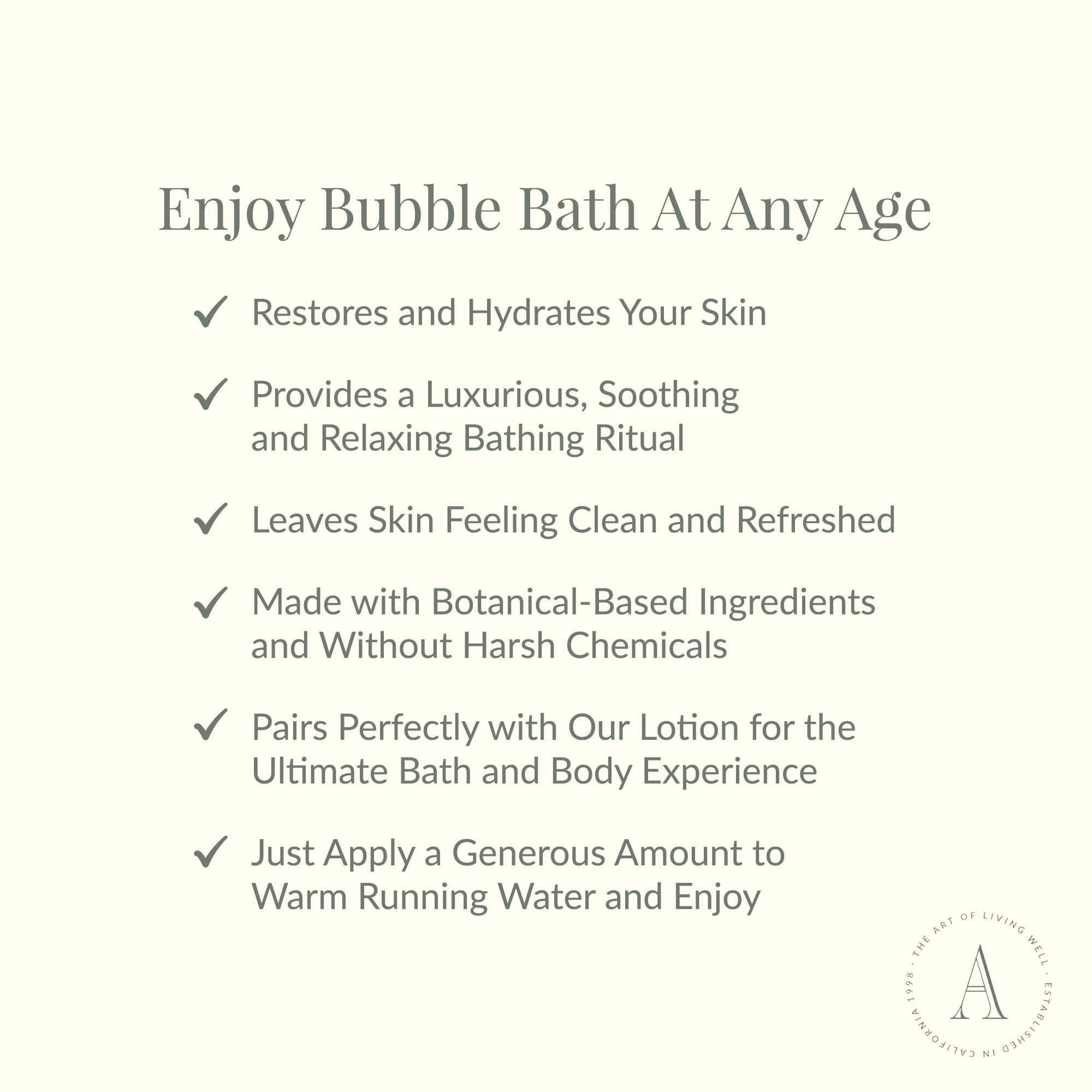 Archipelago Botanicals Luxury Milk Bubble Bath soothing foam creates creamy lather for gentle cleansing