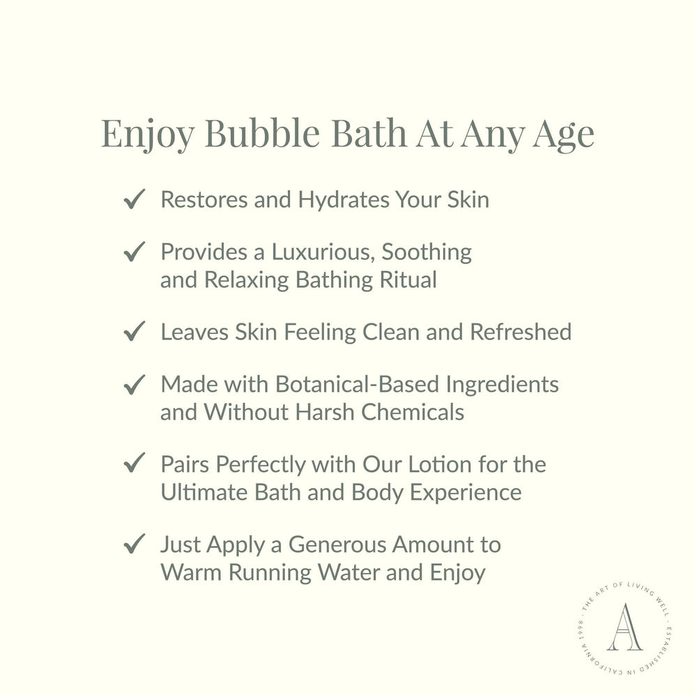 Archipelago Botanicals Luxury Milk Bubble Bath soothing foam creates creamy lather for gentle cleansing