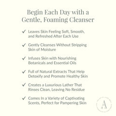 Archipelago Botanicals Milk Body Wash ingredients-soy-oat-rice emphasize nourishing botanical proteins for skin