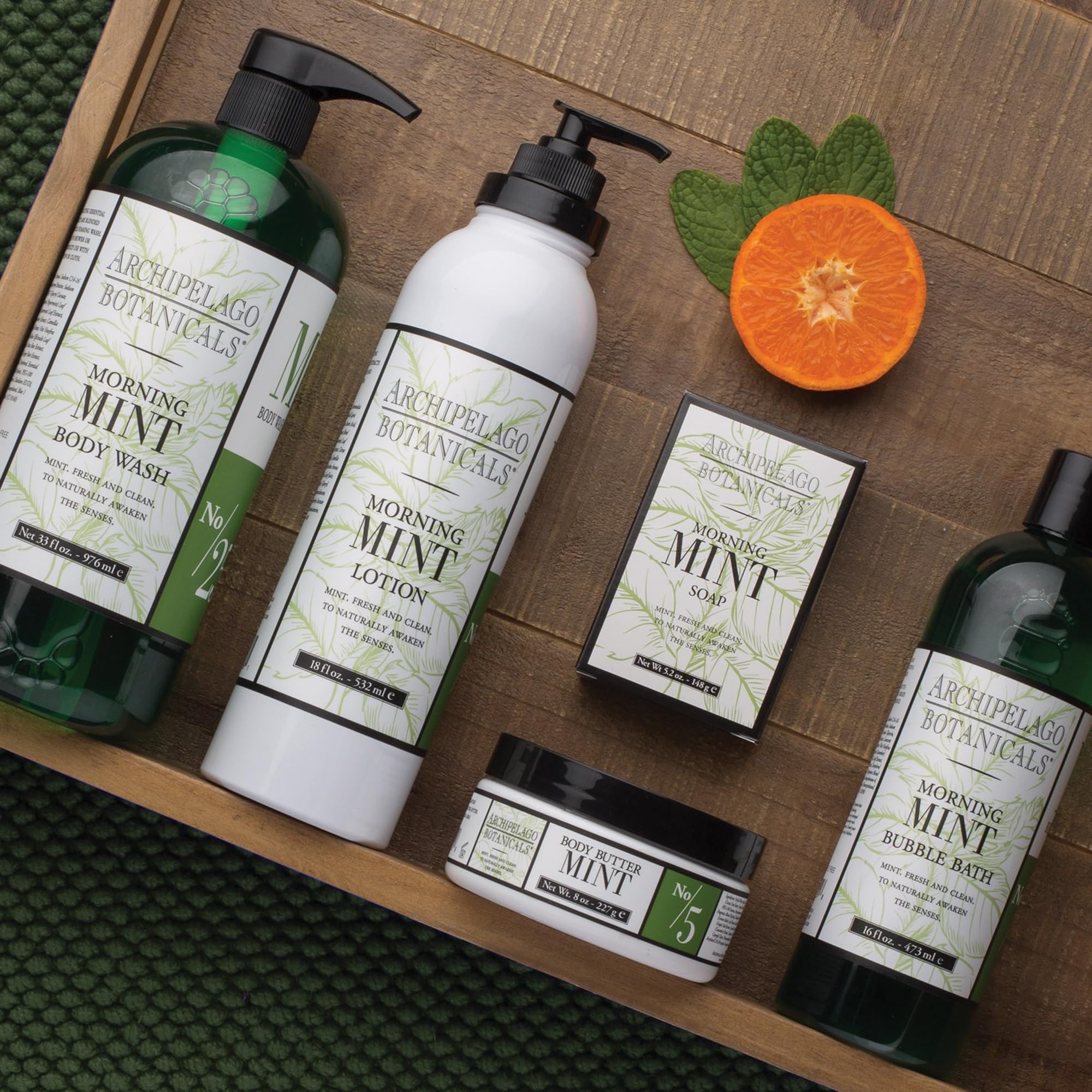 Archipelago Morning Mint foam creates rich lather for luxurious wash