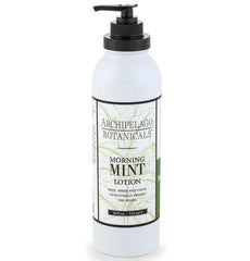 Archipelago Botanicals Morning Mint Lotion bottle shows non-greasy hydration for everyday use