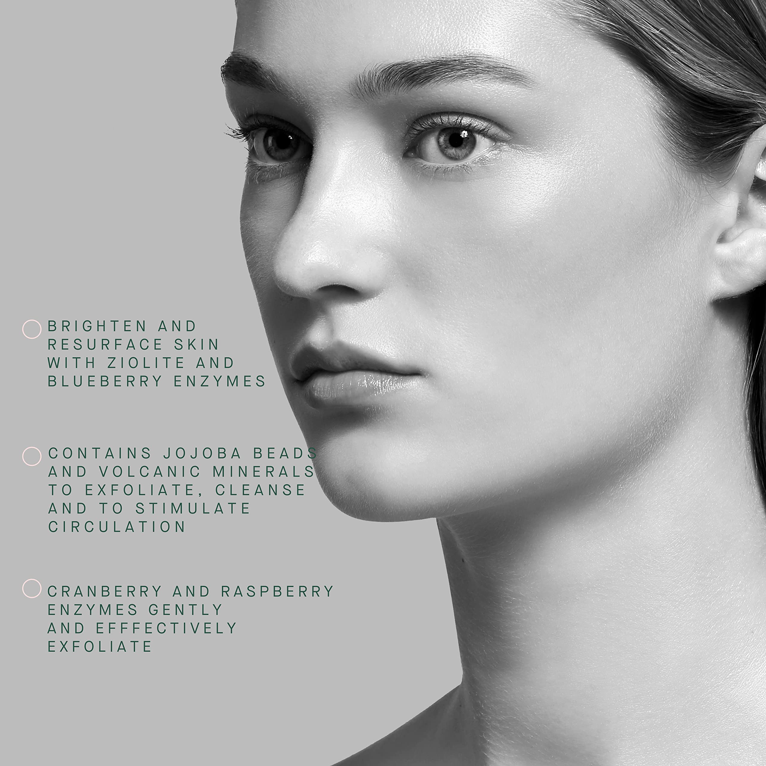 ARCONA Cranberry Gommage with blueberry enzymes detail highlights resurfacing action.