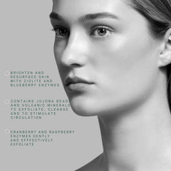 ARCONA Cranberry Gommage with blueberry enzymes detail highlights resurfacing action.