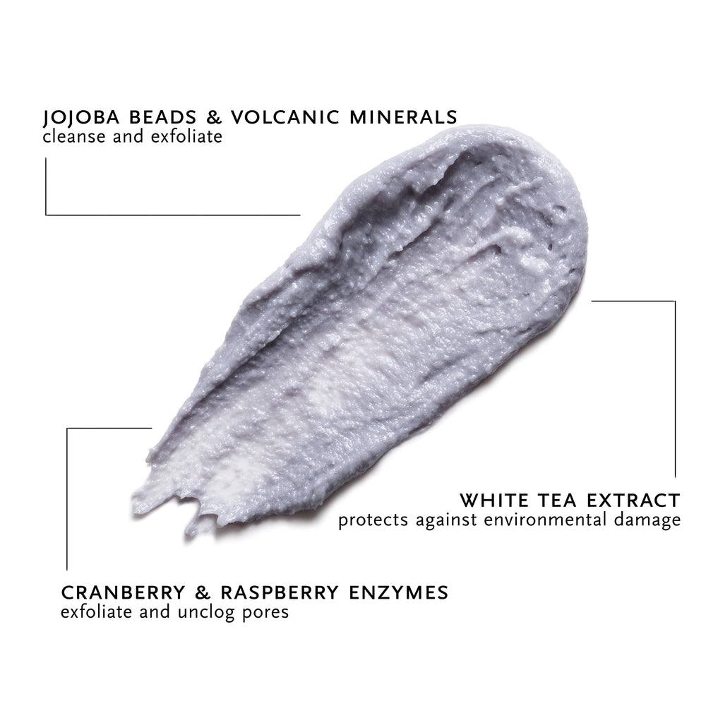 ARCONA Cranberry Gommage texture as it pours, revealing cranberry enzymes for detox cleansing.