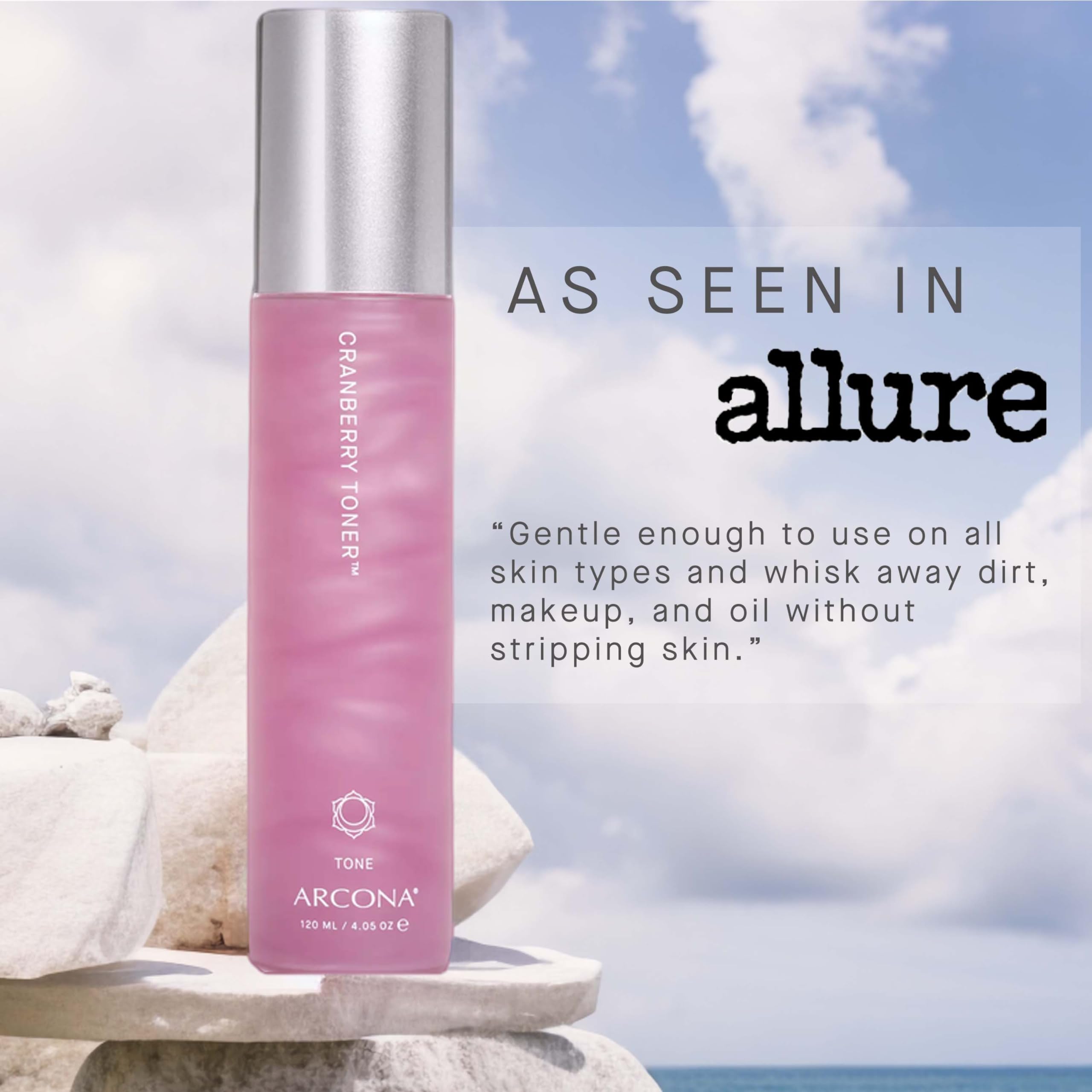 ARCONA Radiance toner on cotton pad for gentle toning