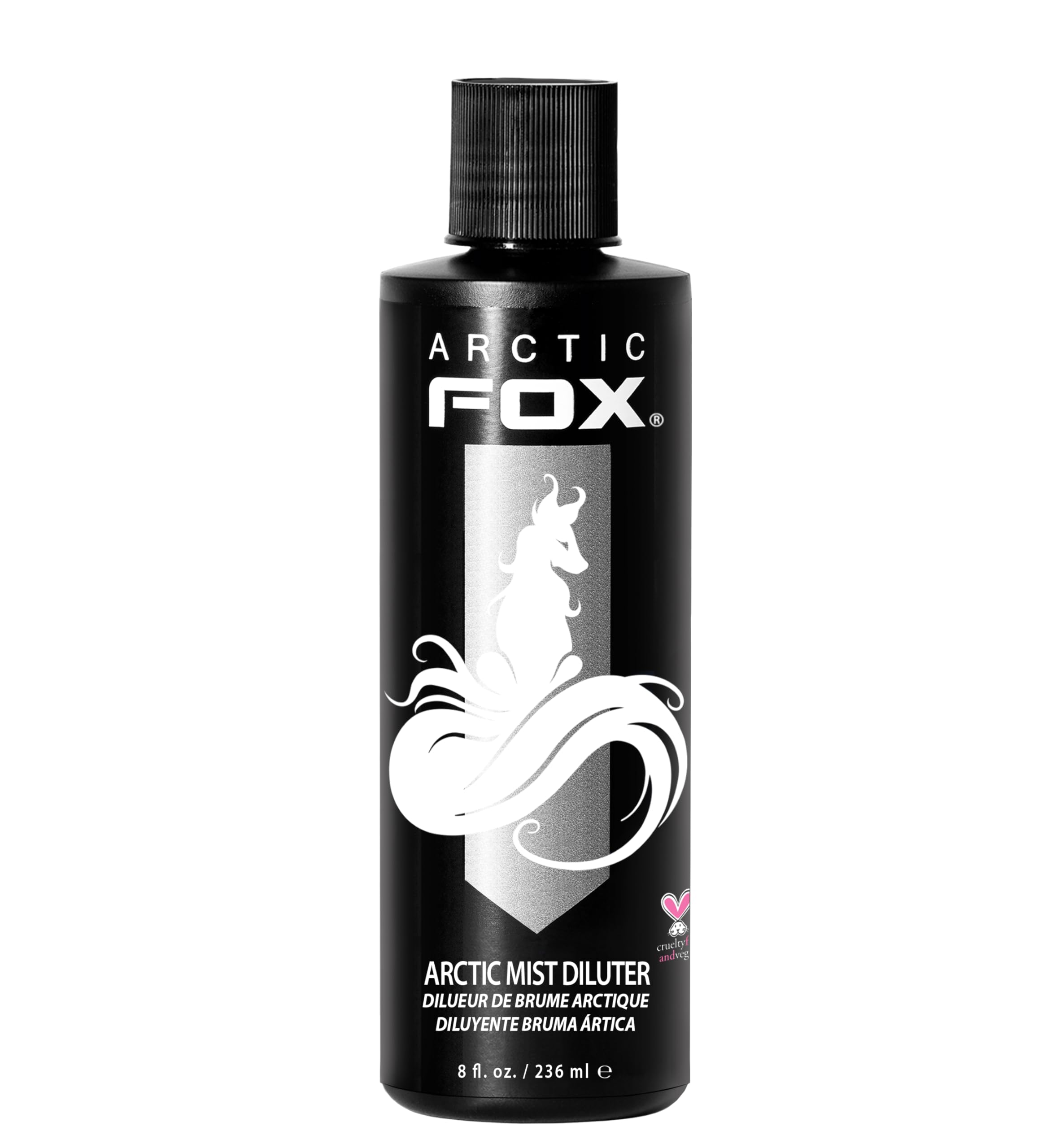 ARCTIC FOX Arctic Mist diluter bottle pour enables customizable pastel color dilution for vibrant results.