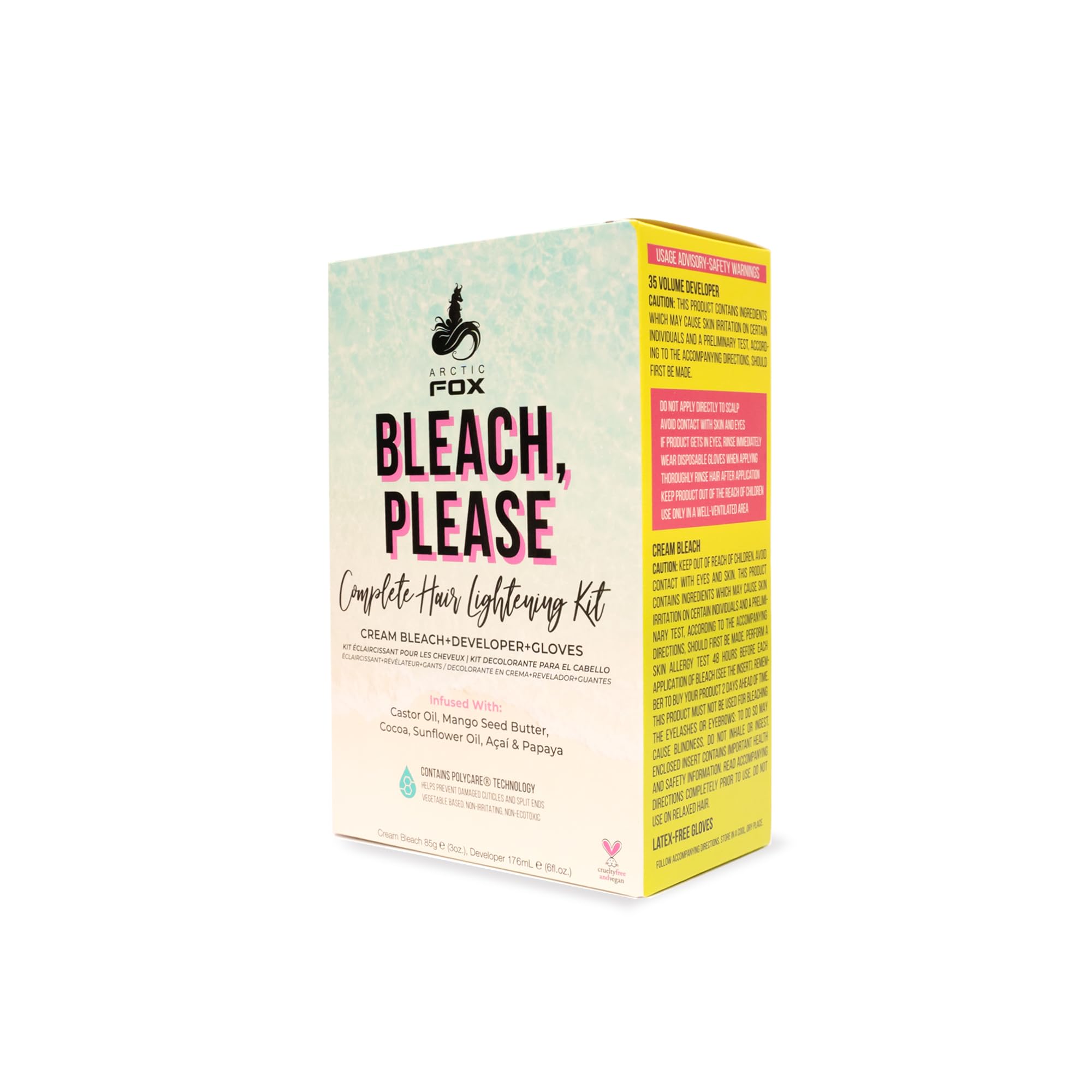 ARCTIC FOX Bleach Please kit packaging shown for at-home lightening readiness