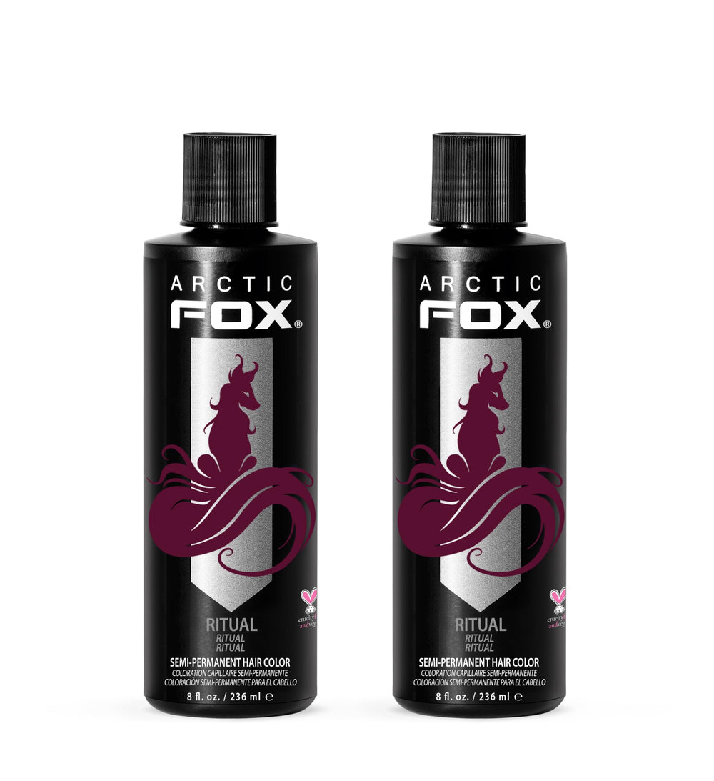 ARCTIC FOX burgundy dye bottle demonstrates long-lasting, vibrant color.