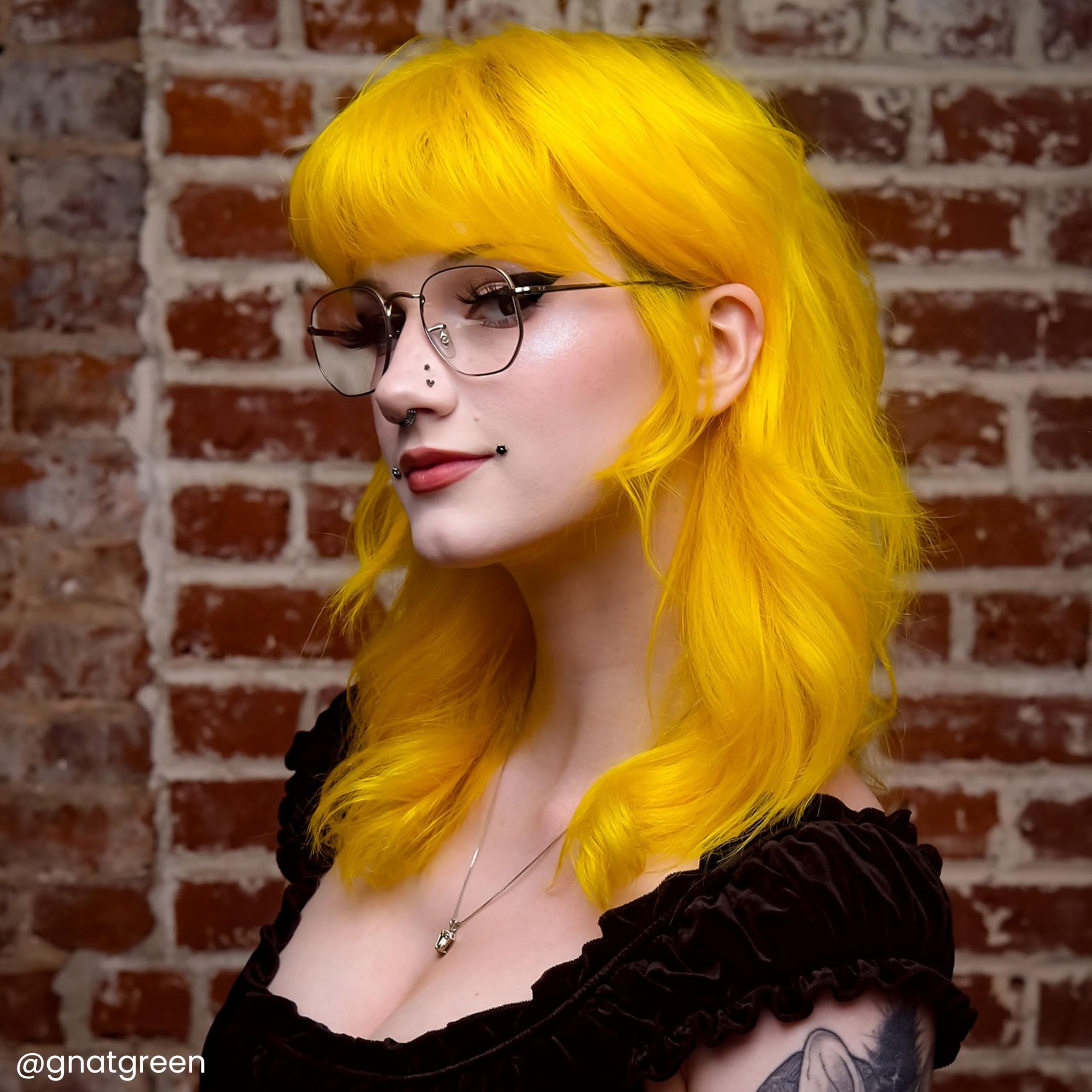 Cosmic Sunshine on bleached hair for bold sunny yellow result