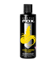 ARCTIC FOX Cosmic Sunshine bottle front showing vibrant yellow dye for bold color