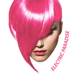ARCTIC FOX Electric Paradise neon pink swatches illustrating vibrant shade options.