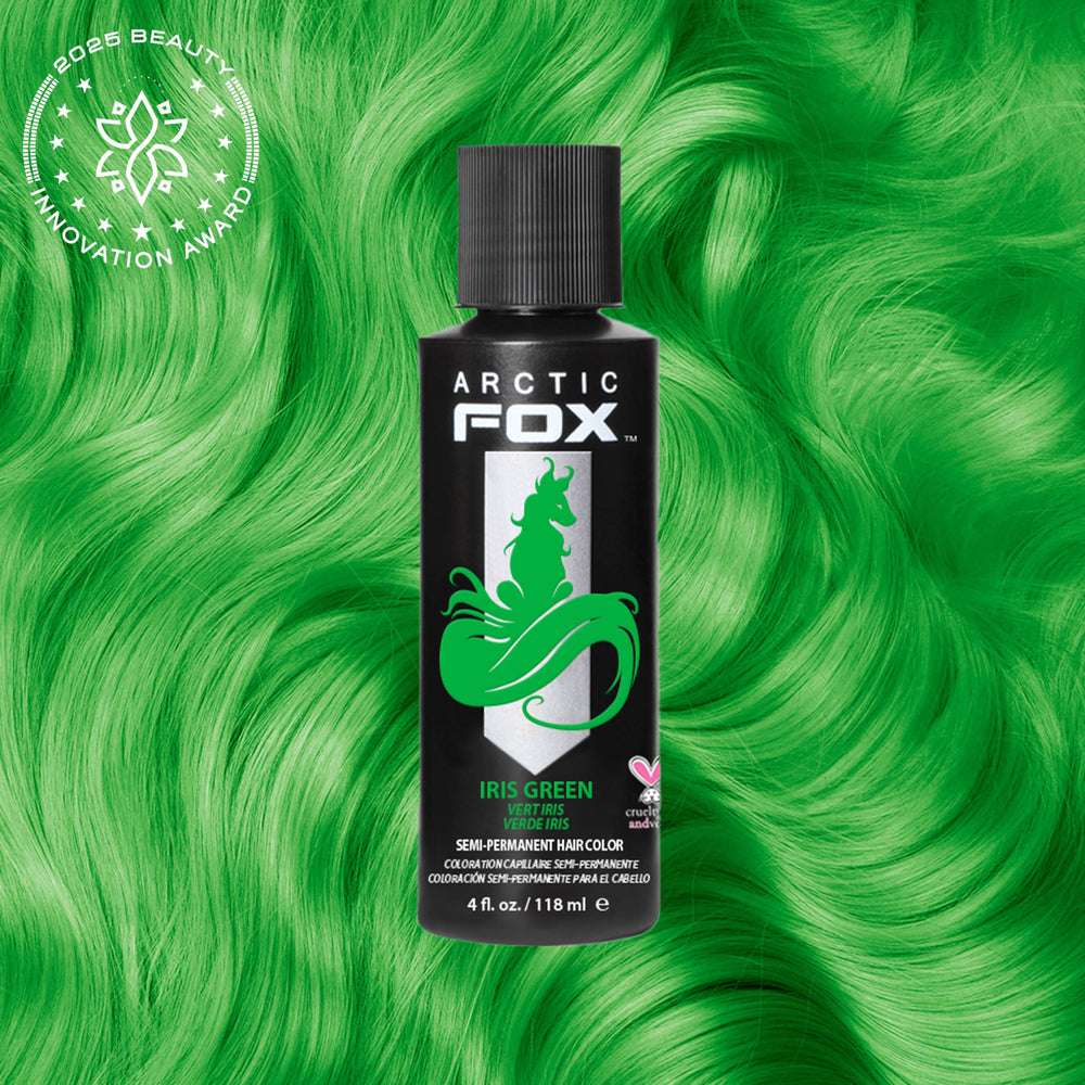 ARCTIC FOX Iris Green swatches preview shade for tone selection