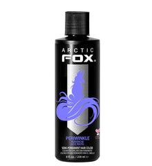 ARCTIC FOX Periwinkle dye bottle shows vegan color with long-lasting results.