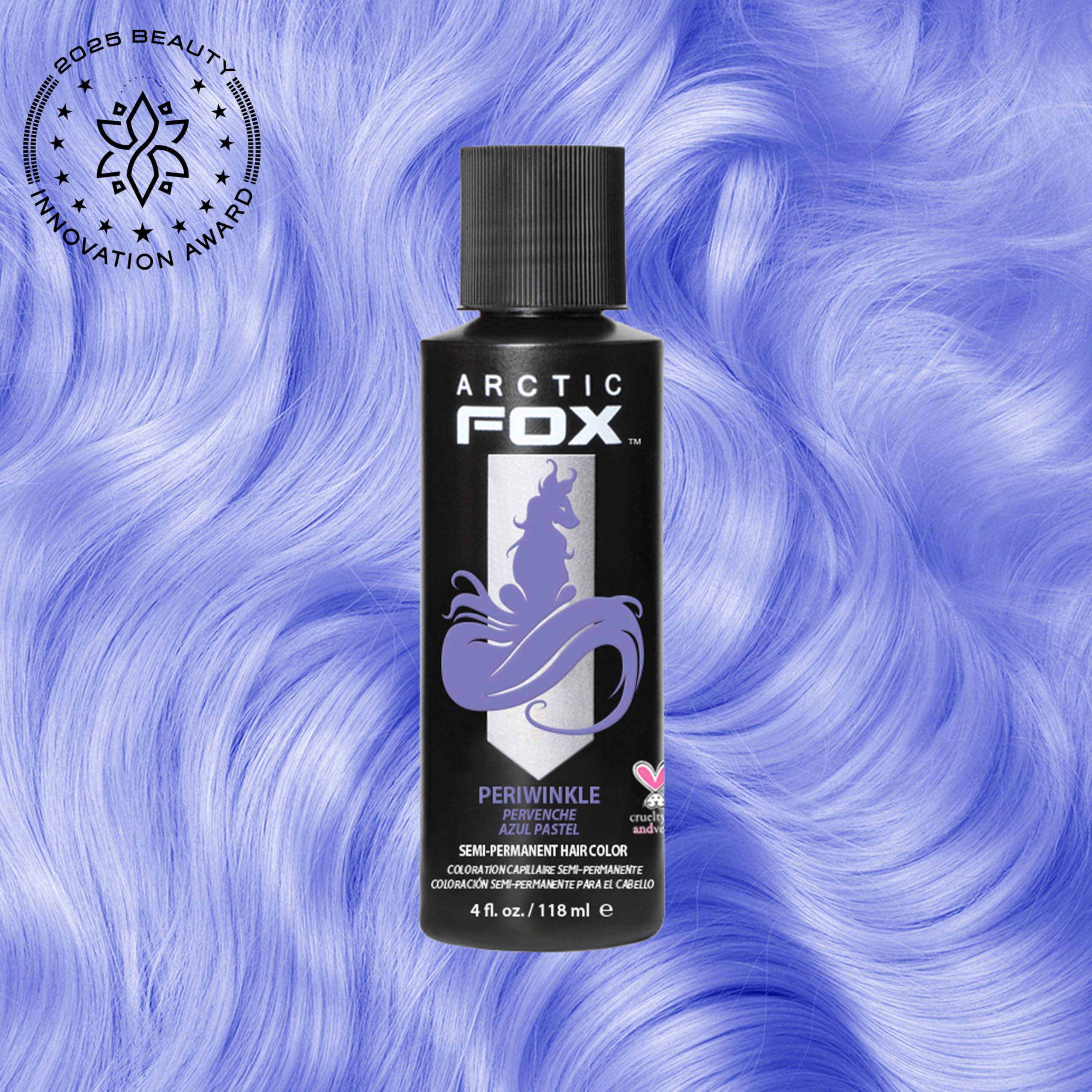 ARCTIC FOX Periwinkle swirl-tube demonstrates customizable shade mixing possibilities