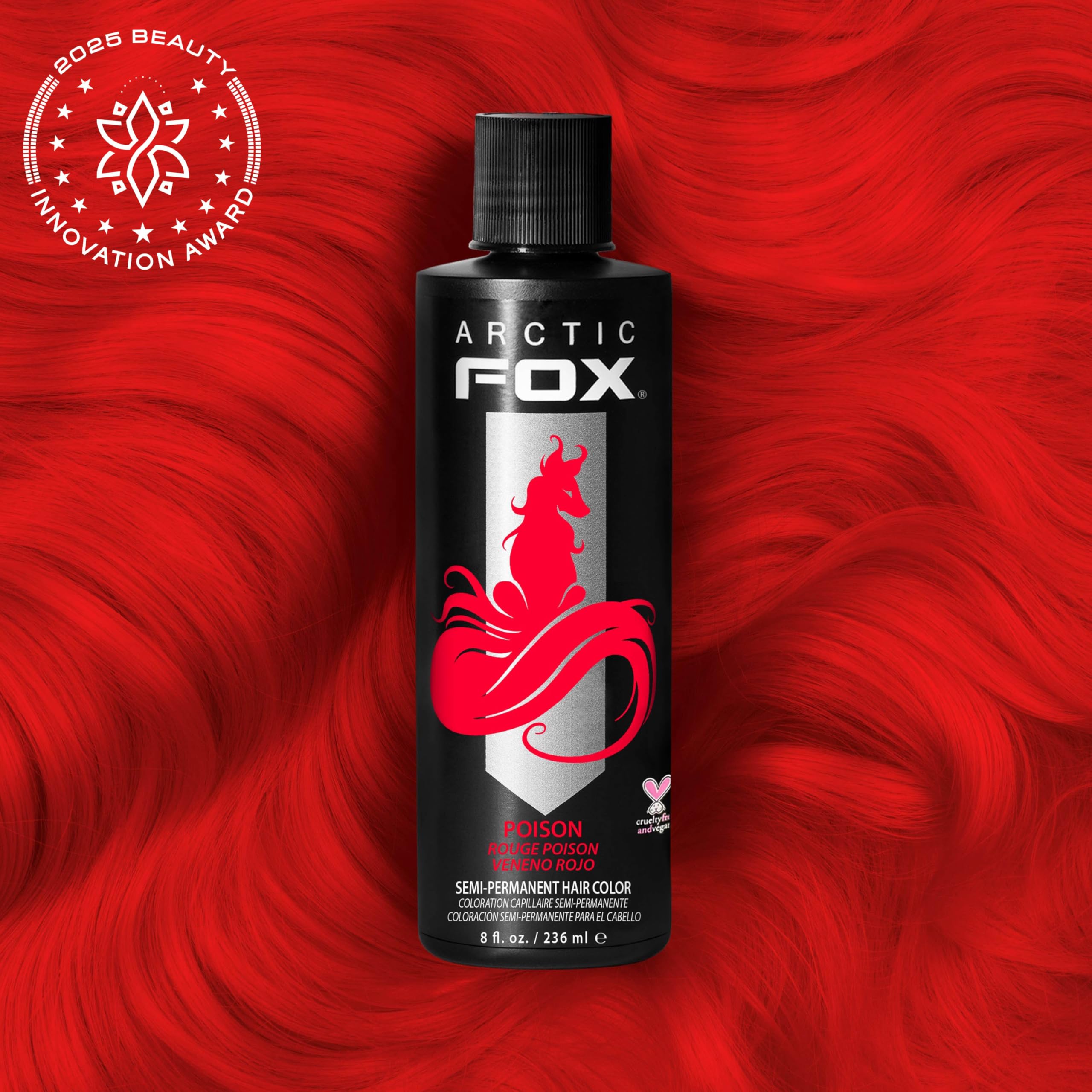 ARCTIC FOX Poison color mix palette shows blending possibilities for unique shades.