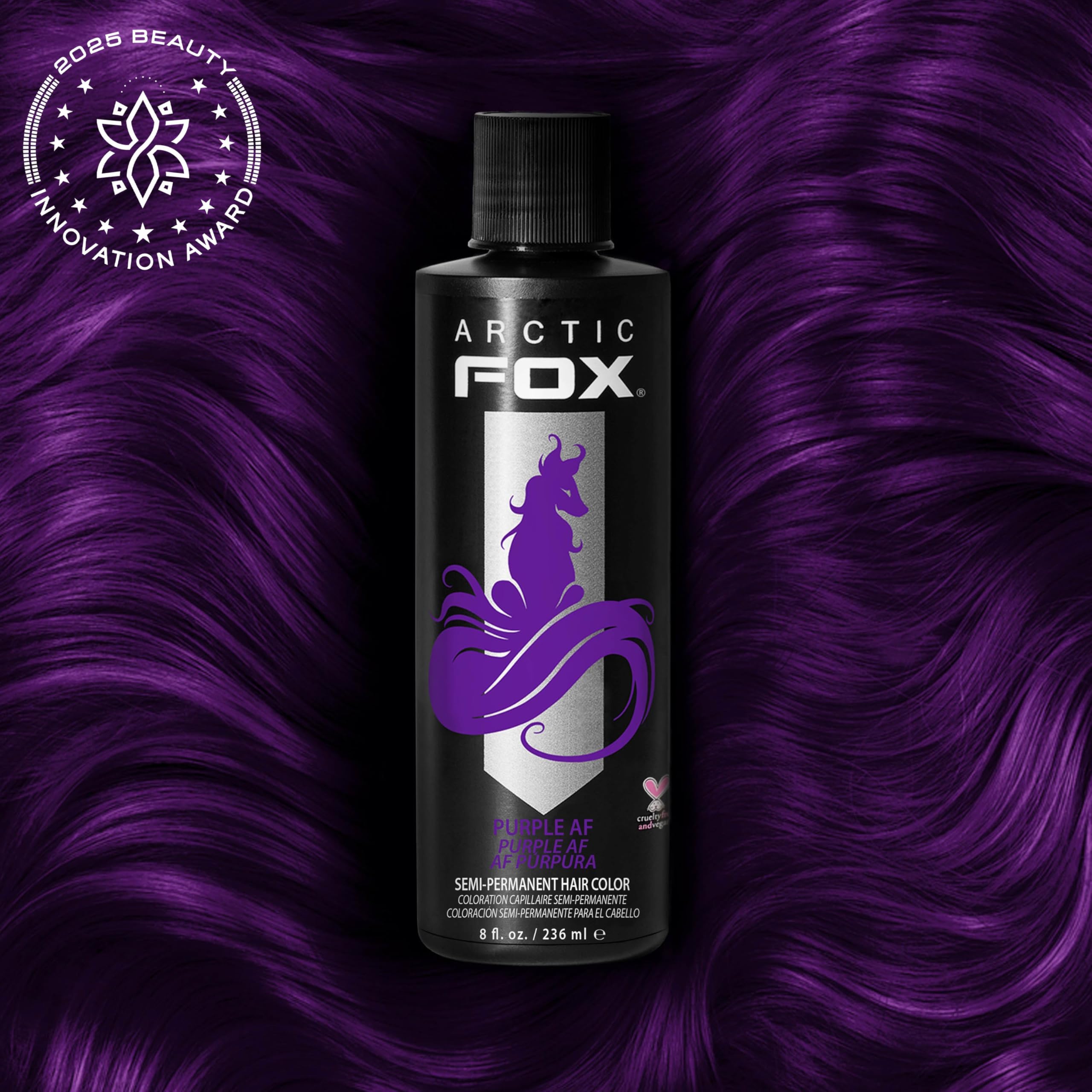 ARCTIC FOX Purple AF dye palette ready for color blending possibilities.