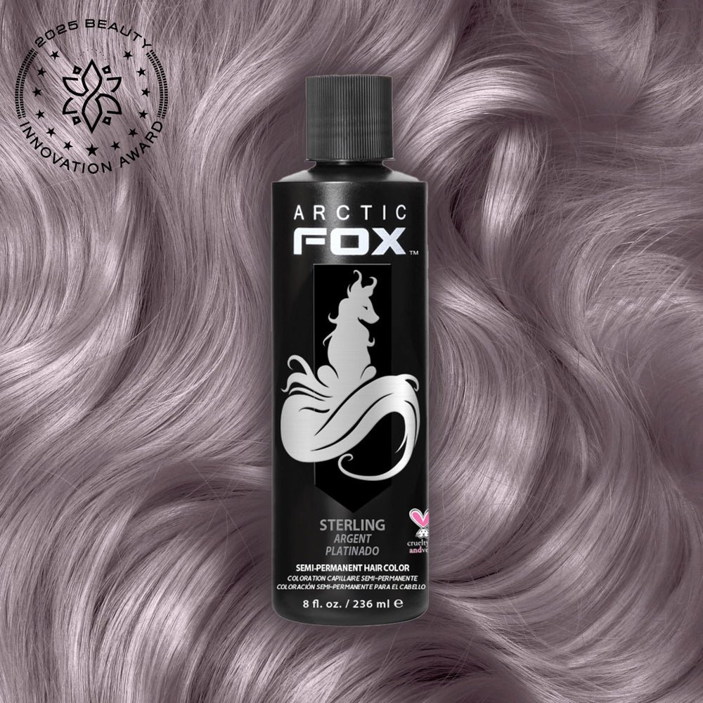 ARCTIC FOX Sterling packaging box showcasing cruelty-free formula and premium labeling.