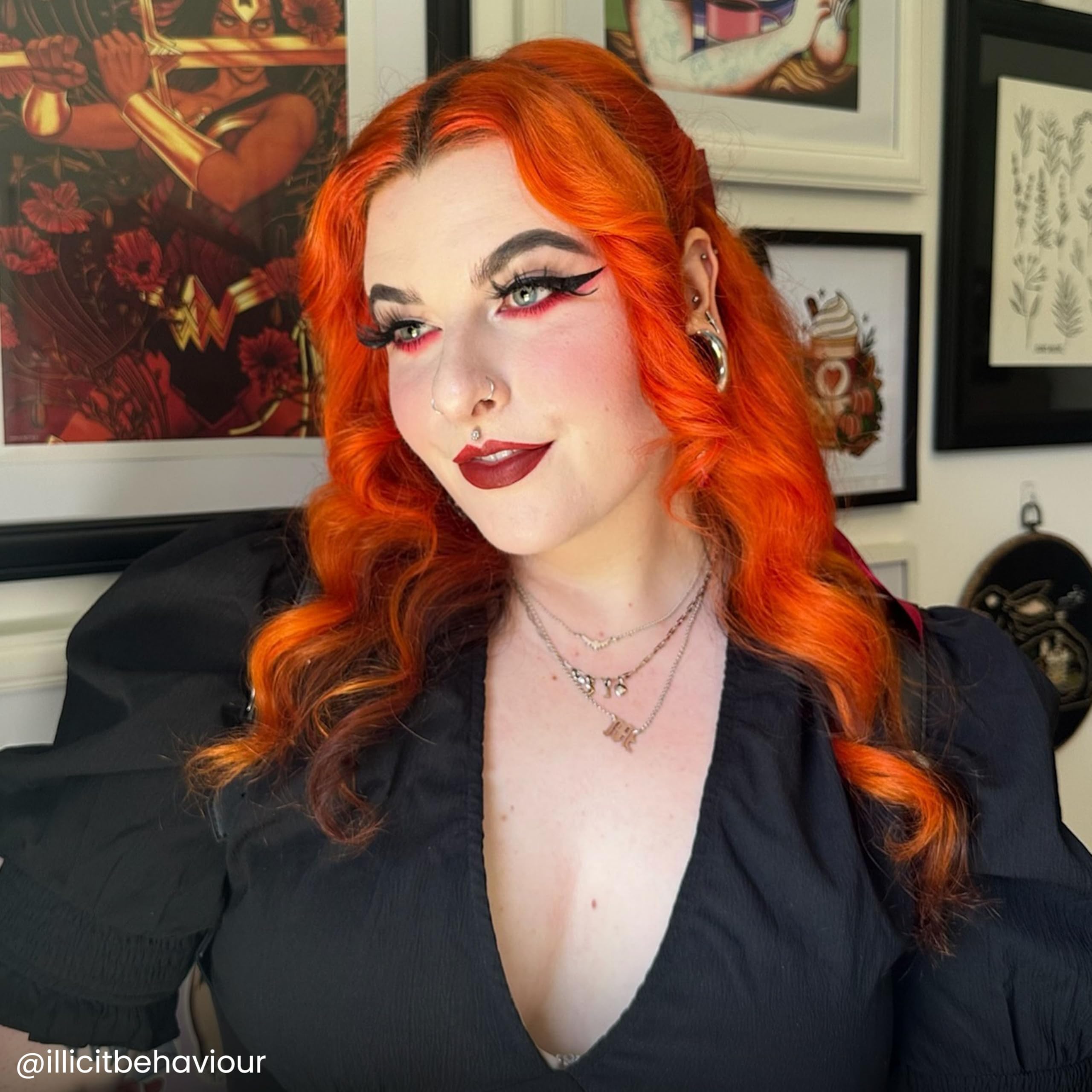 ARCTIC FOX Sunset Orange finished hair showing radiant, conditioning shine.
