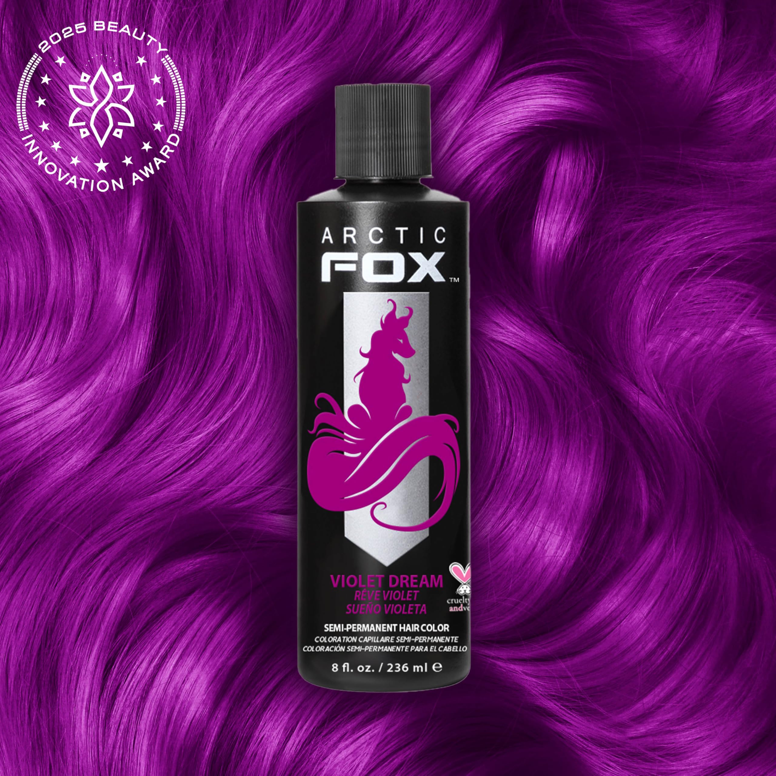 ARCTIC FOX Violet Dream application glide—easy at-home color with customizable intensity.