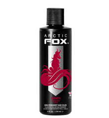 ARCTIC FOX Wrath bottle front showing vegan dye packaging for bold red shade.