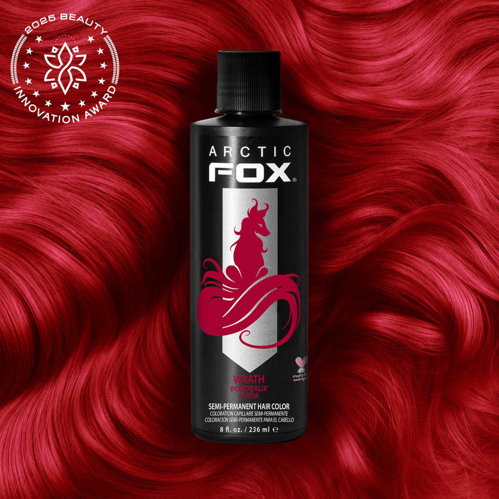 ARCTIC FOX Wrath bottle pour demonstrating easy application and flow.