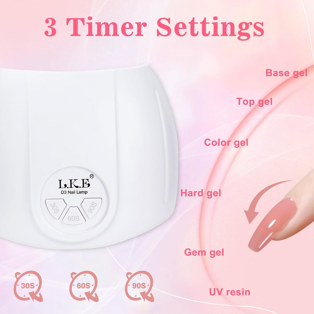 ARCWEISSO UV Nail Lamp kit with base and top coats enables salon-like finishes at home.