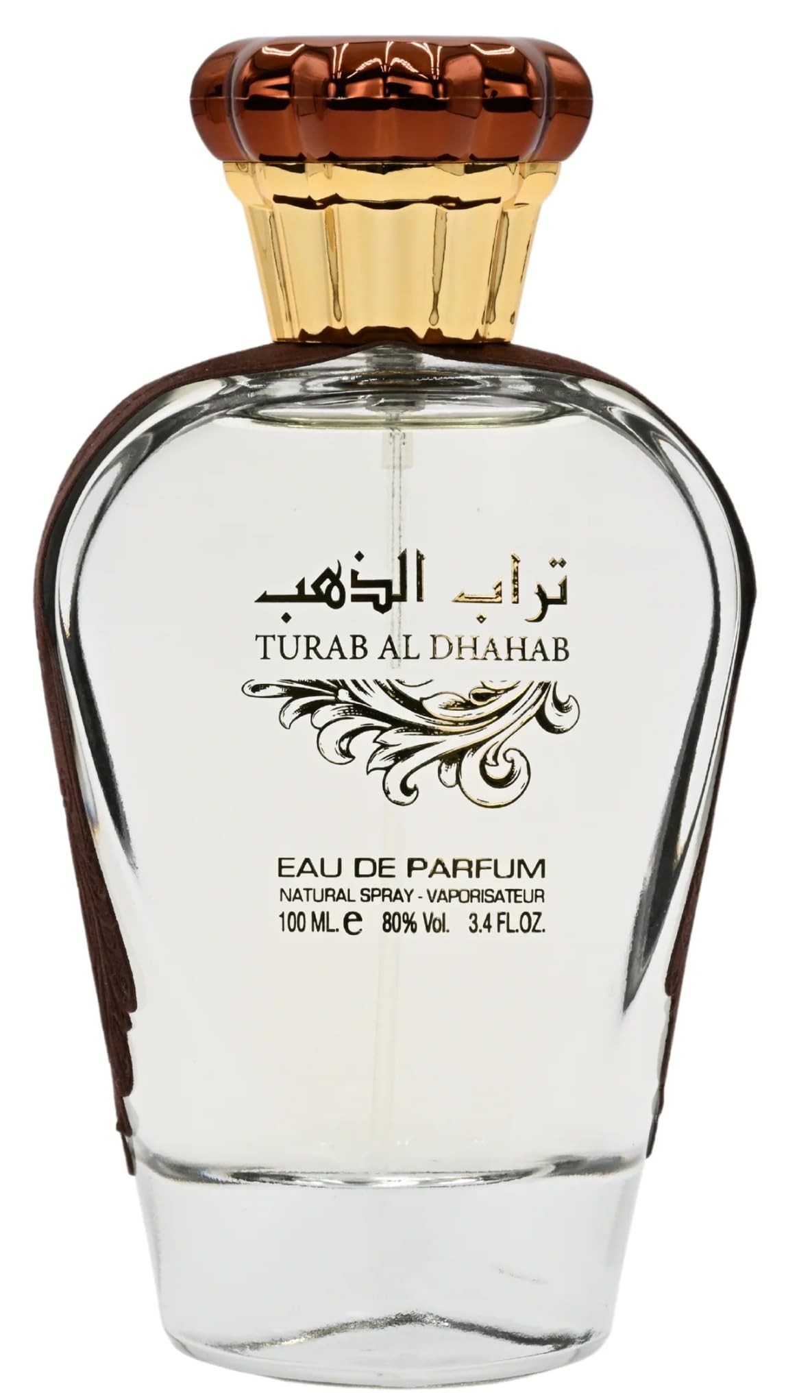Ard Al Zaafaran Turab Al Dhahab bottle for elegant evening wear.