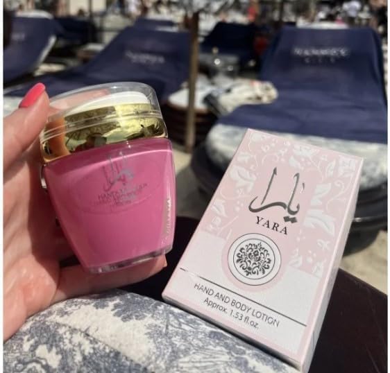 Ard al Zaafaran Yara hand lotion texture swirl demonstrates quick-absorbing moisture for smooth skin