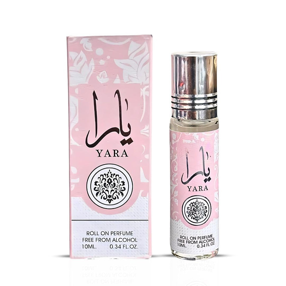 Ard Al Zaafaran Yara Roll-On application scene emphasizes portable vanilla notes.