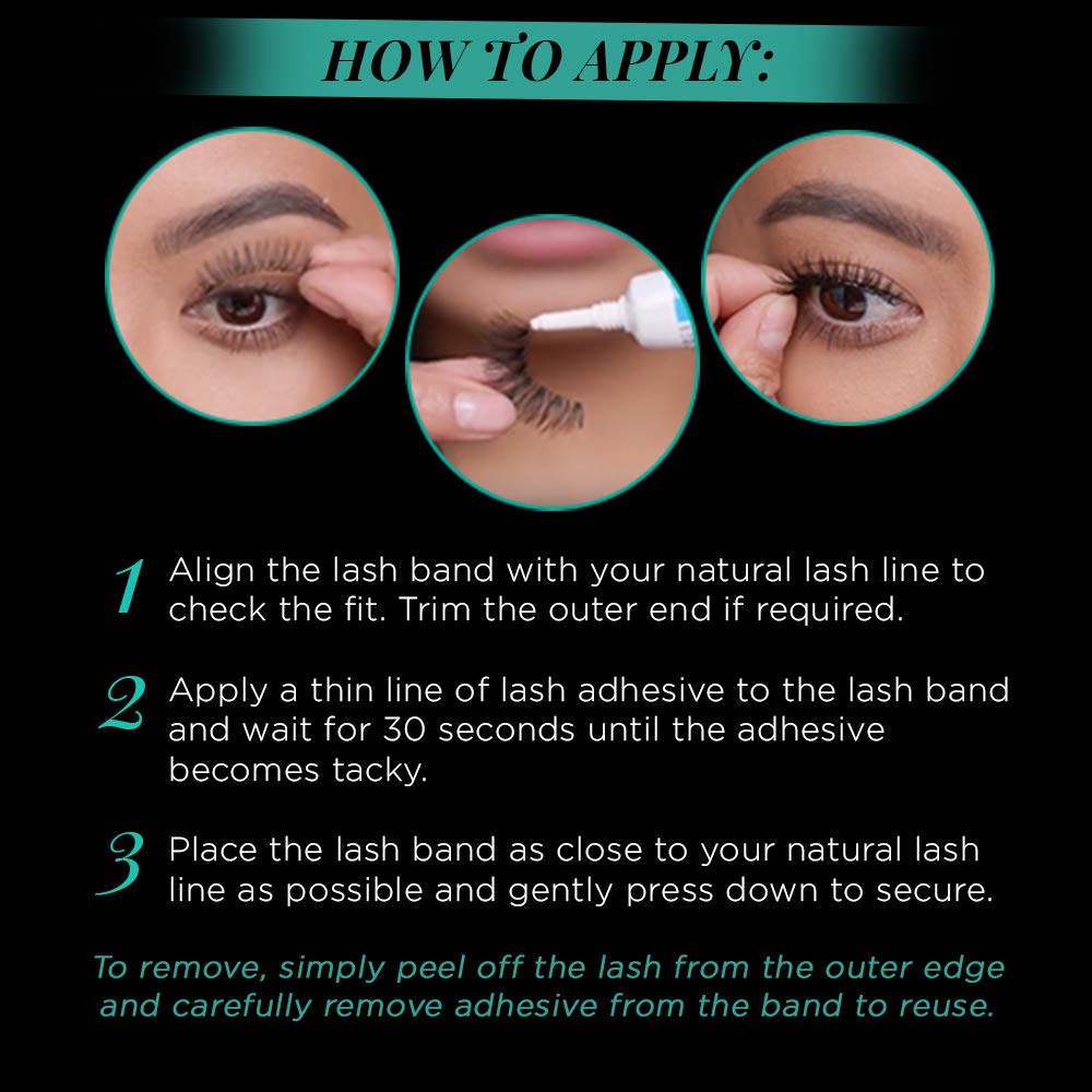 Ardell 102 Demi Black lashes are reusable up to three weeks with proper care.