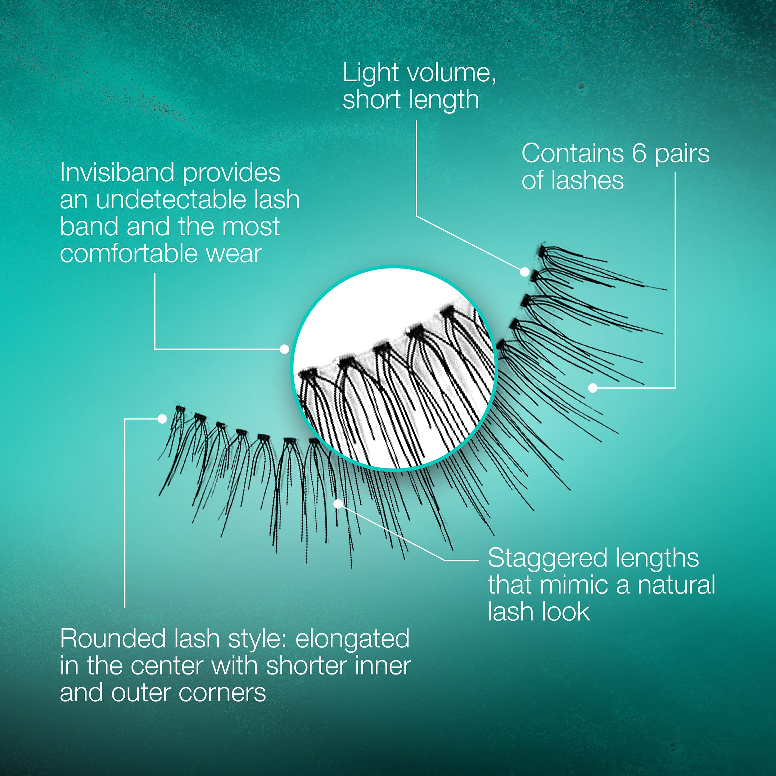 Ardell 110 close-up lash strip with lightweight band for all-day comfort