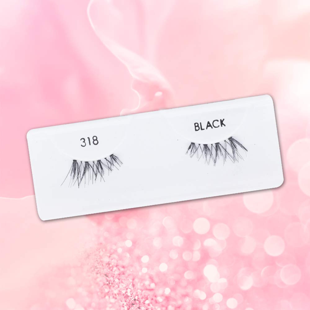 Ardell Accent Half Lashes 318 box-open packaging for easy storage and quick use