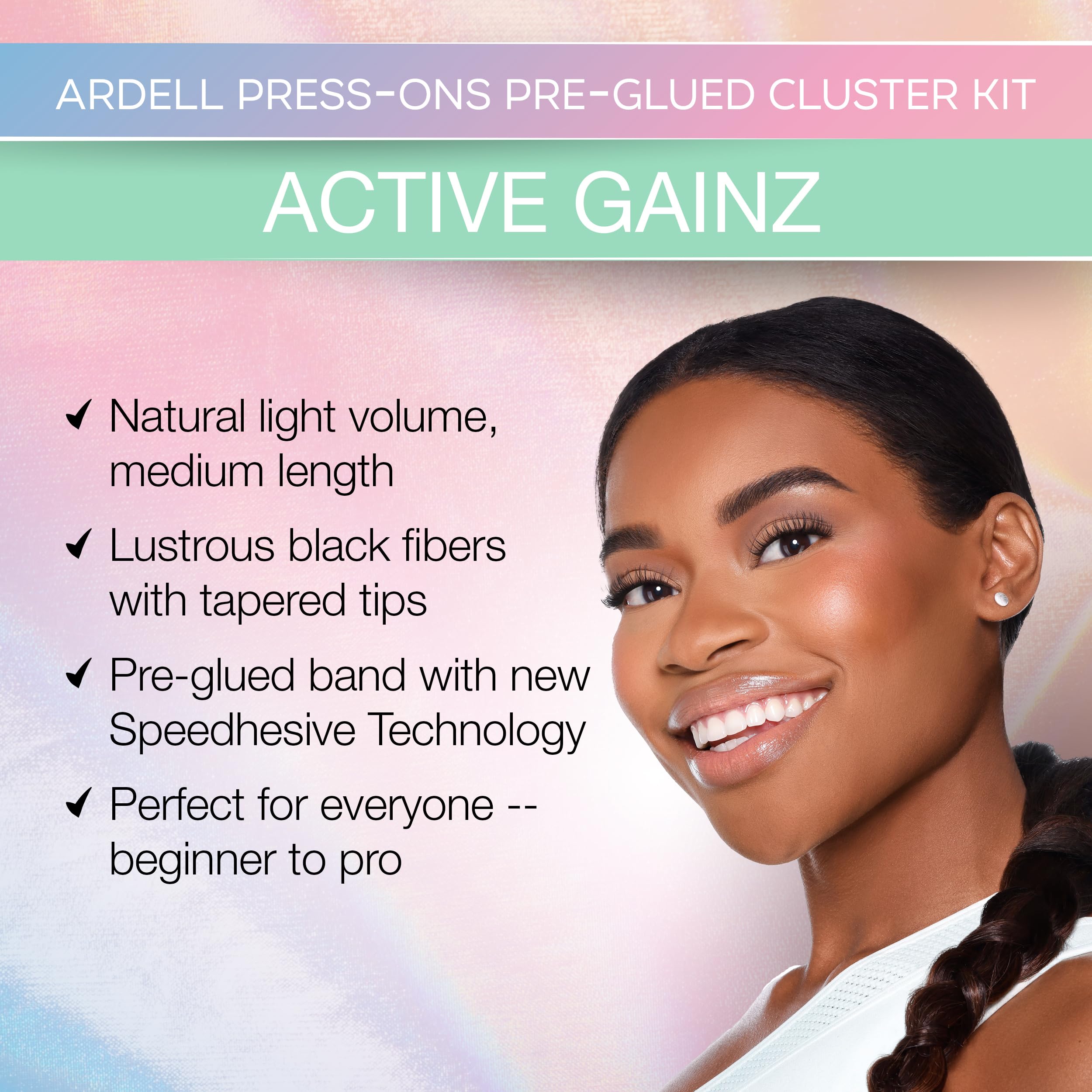 Ardent Ardell Active Press On, fibra 3D curvada añade volumen definido.