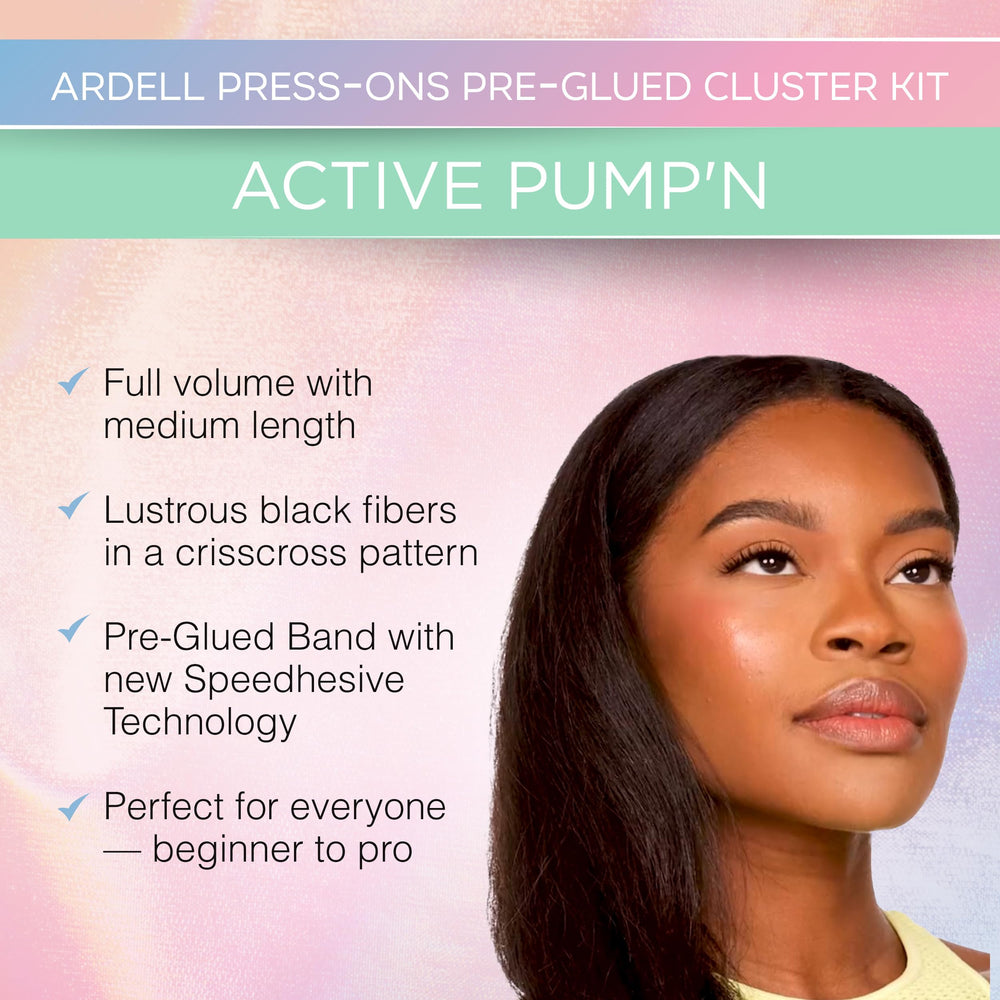 Arduellas Active Pump'n Underlash: detalle de clústeres para volumen moderado y look equilibrado.
