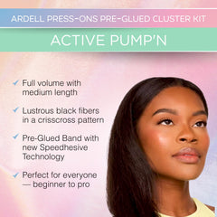 Arduellas Active Pump'n Underlash: detalle de clústeres para volumen moderado y look equilibrado.