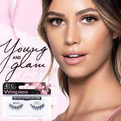 Ardell Baby Wispies Black 4 Pack worn on eye for subtle enhancement