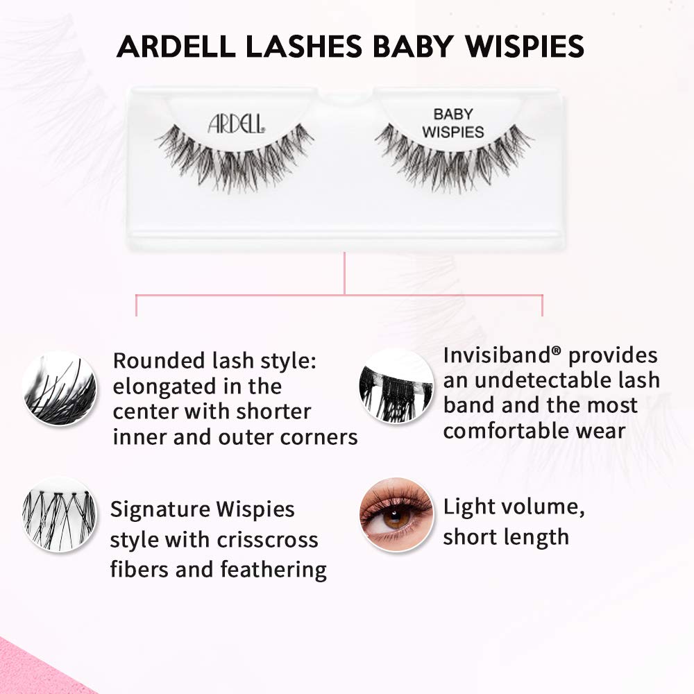 Ardell Baby Wispies Black 4 Pack packaging highlights cruelty-free lashes