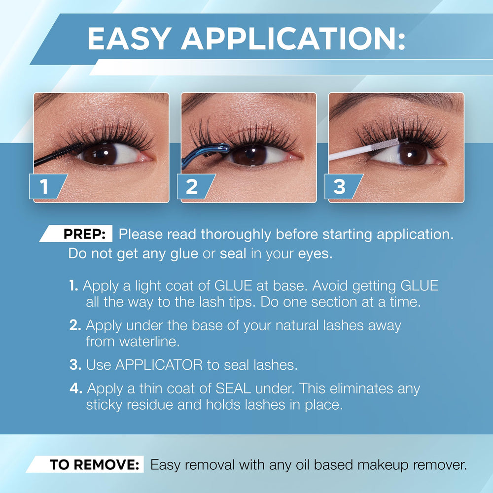 Ardell Bond & Seal by Duo with remover and contoured applicator supports precise placement.